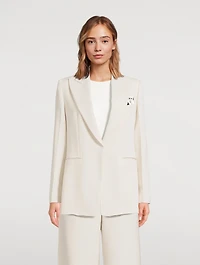 Envers Satin Blazer With Jeu De Cartes Print