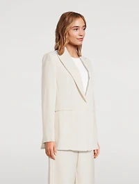 Envers Satin Blazer With Jeu De Cartes Print