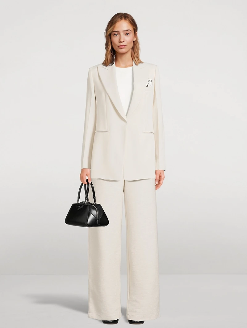 Envers Satin Blazer With Jeu De Cartes Print