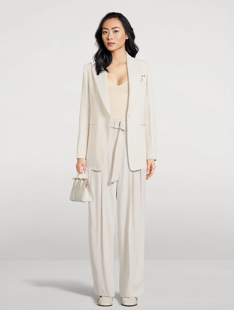 Belted Envers Satin Trousers
