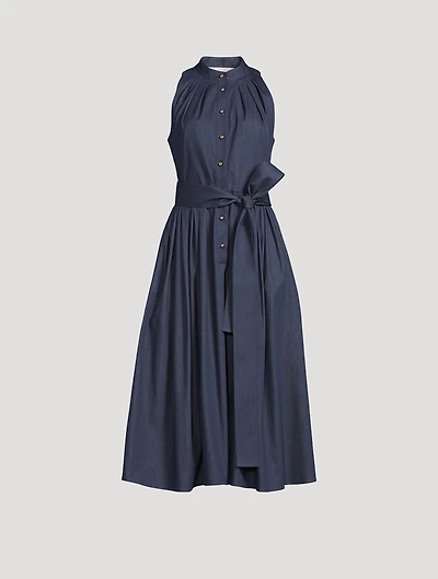 Belted Poplin Shirt Dress