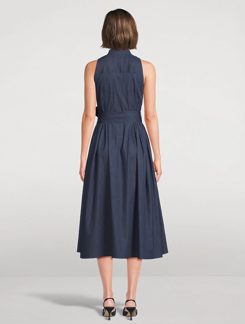Belted Poplin Shirt Dress