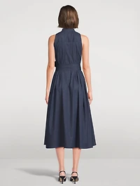 Belted Poplin Shirt Dress