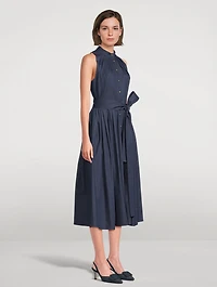 Belted Poplin Shirt Dress