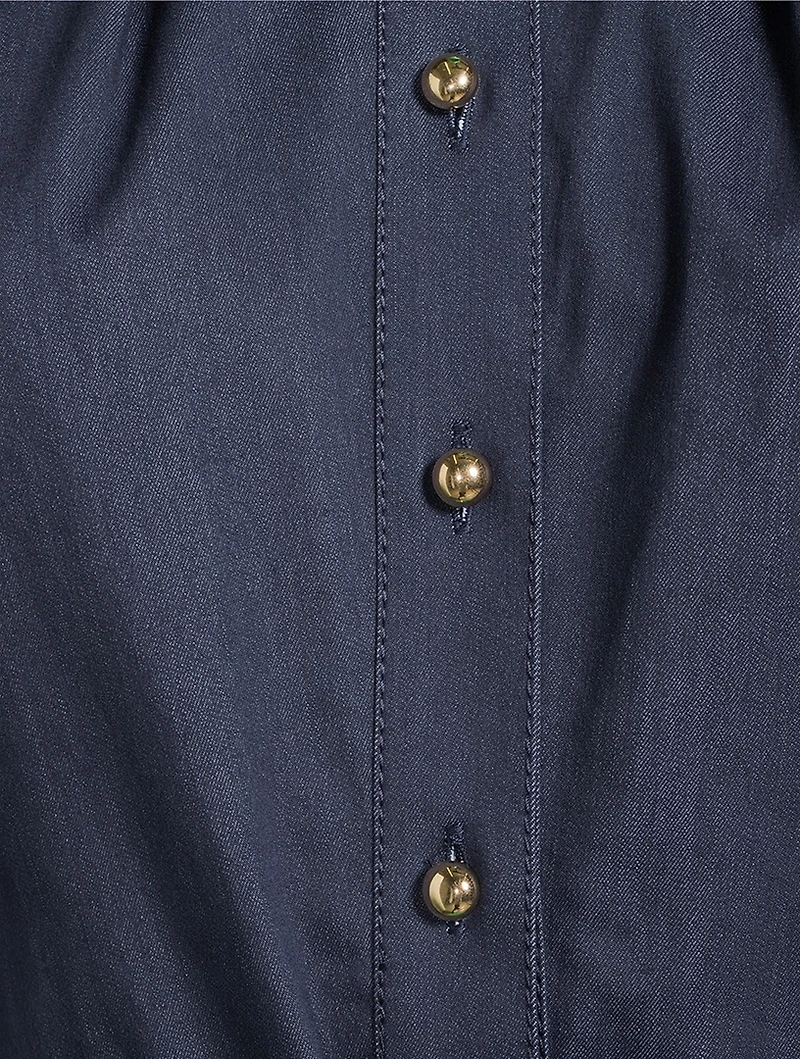 Belted Poplin Shirt Dress