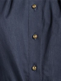 Belted Poplin Shirt Dress
