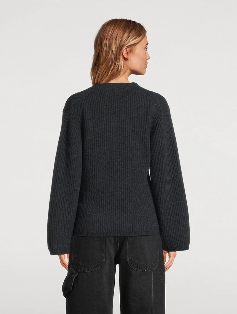 Fair Trade Cashmere Ribbed Cardigan