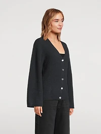 Fair Trade Cashmere Ribbed Cardigan
