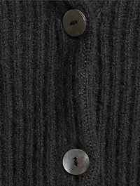 Fair Trade Cashmere Ribbed Cardigan