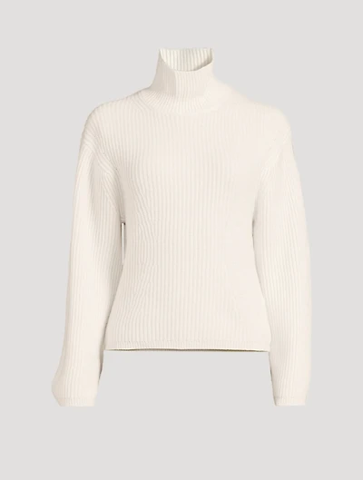 Fair Trade Cashmere Ribbed Turtleneck Sweater