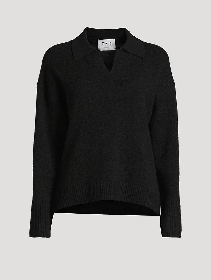 Fair Trade Cashmere Polo Sweater