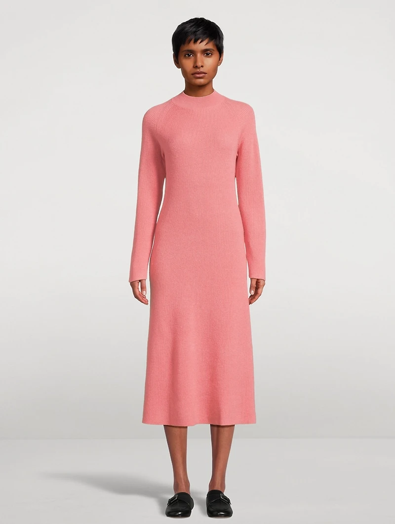 Fair Trade Cashmere Ribbed Sweater Dress