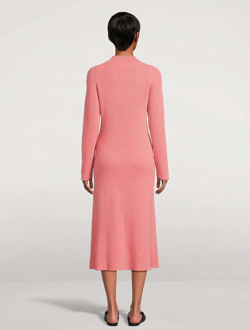Fair Trade Cashmere Ribbed Sweater Dress