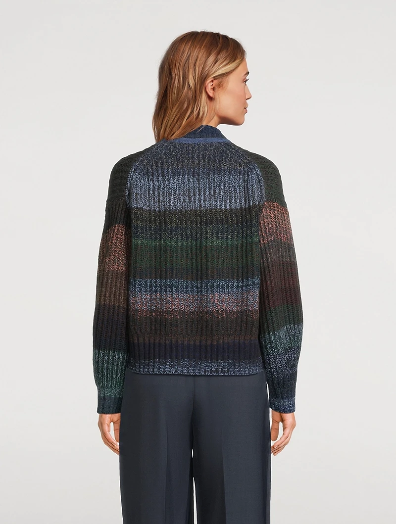 Fair Trade Cashmere UpKnit Multicolour Bomber Sweater