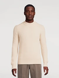 Fair Trade Cashmere Ribbed Roundneck Sweater