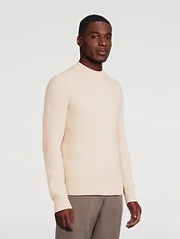 Fair Trade Cashmere Ribbed Roundneck Sweater