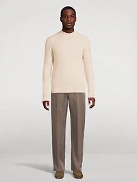 Fair Trade Cashmere Ribbed Roundneck Sweater