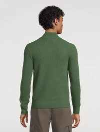 Fair Trade Cashmere Ribbed Half-Zip Sweater