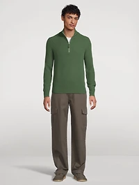 Fair Trade Cashmere Ribbed Half-Zip Sweater