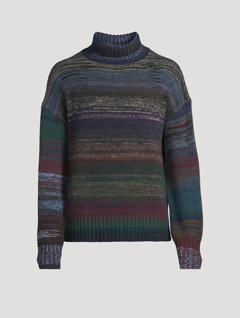 Fair Trade Cashmere UpKnit Multicolour Turtleneck Sweater