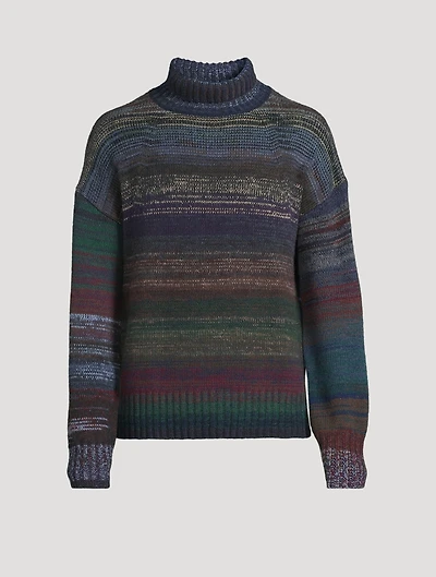 Fair Trade Cashmere UpKnit Multicolour Turtleneck Sweater