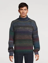 Fair Trade Cashmere UpKnit Multicolour Turtleneck Sweater