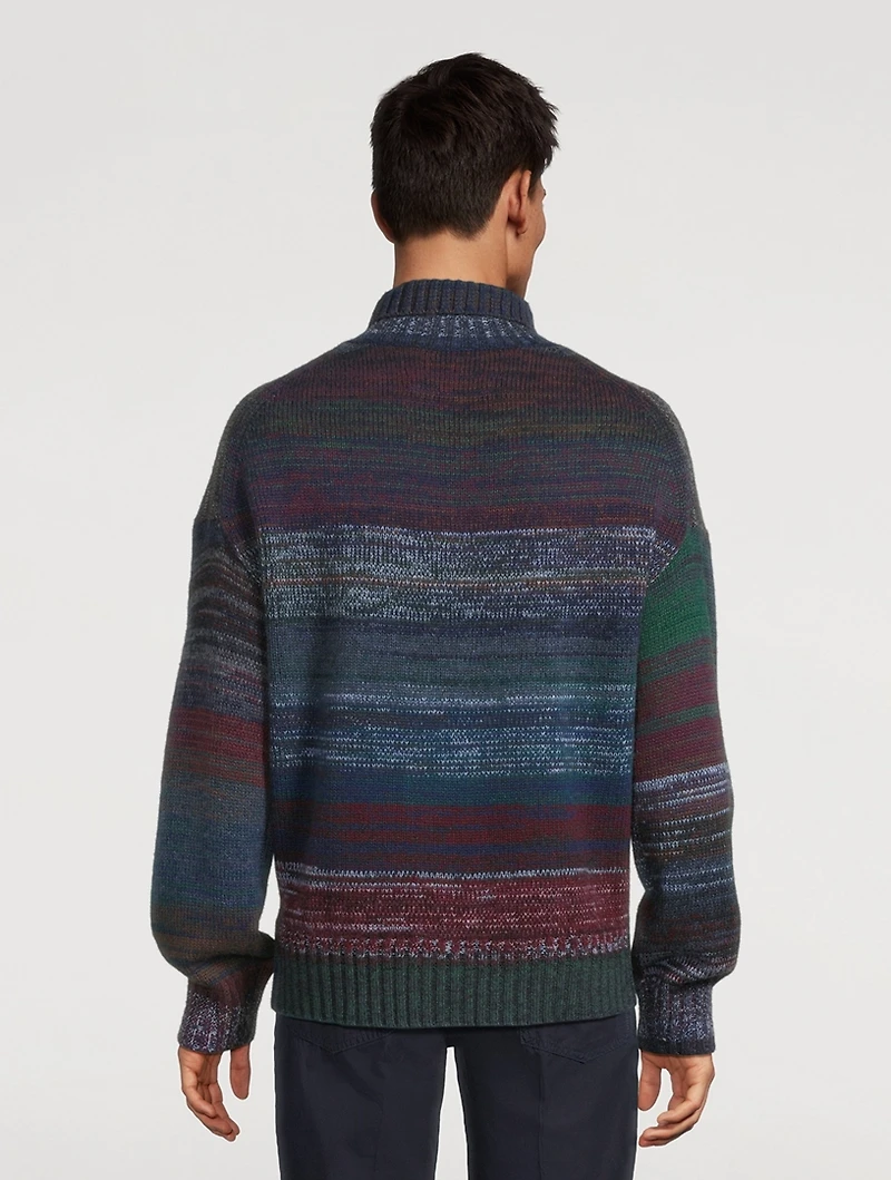 Fair Trade Cashmere UpKnit Multicolour Turtleneck Sweater