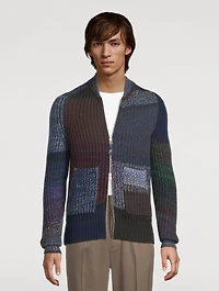 Fair Trade Cashmere UpKnit Multicolour Zip Cardigan