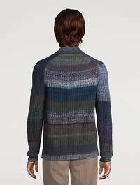Fair Trade Cashmere UpKnit Multicolour Zip Cardigan