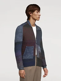 Fair Trade Cashmere UpKnit Multicolour Zip Cardigan