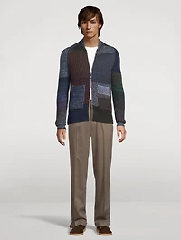Fair Trade Cashmere UpKnit Multicolour Zip Cardigan