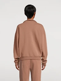 Carob Collared Sport Sweatshirt