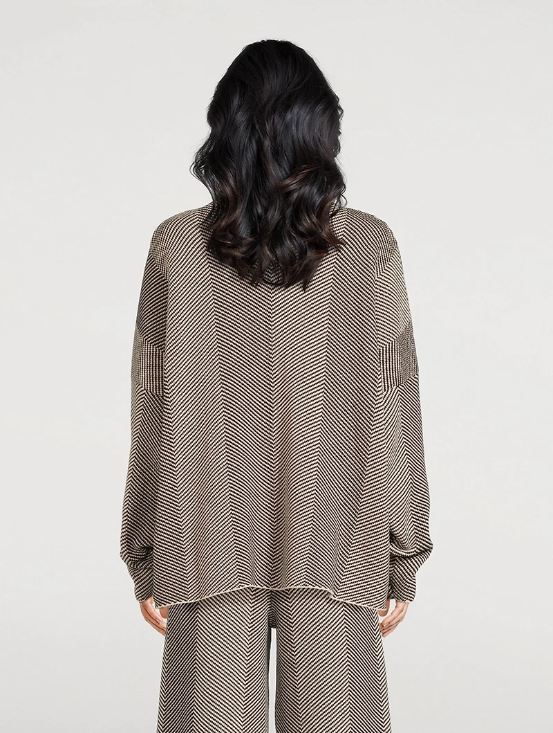 Herringbone Knit Sweater