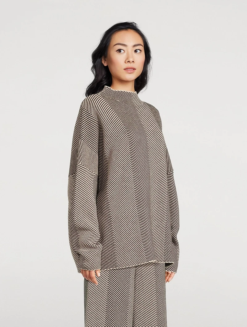 Herringbone Knit Sweater