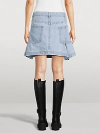 Denim Wrap Mini Skirt