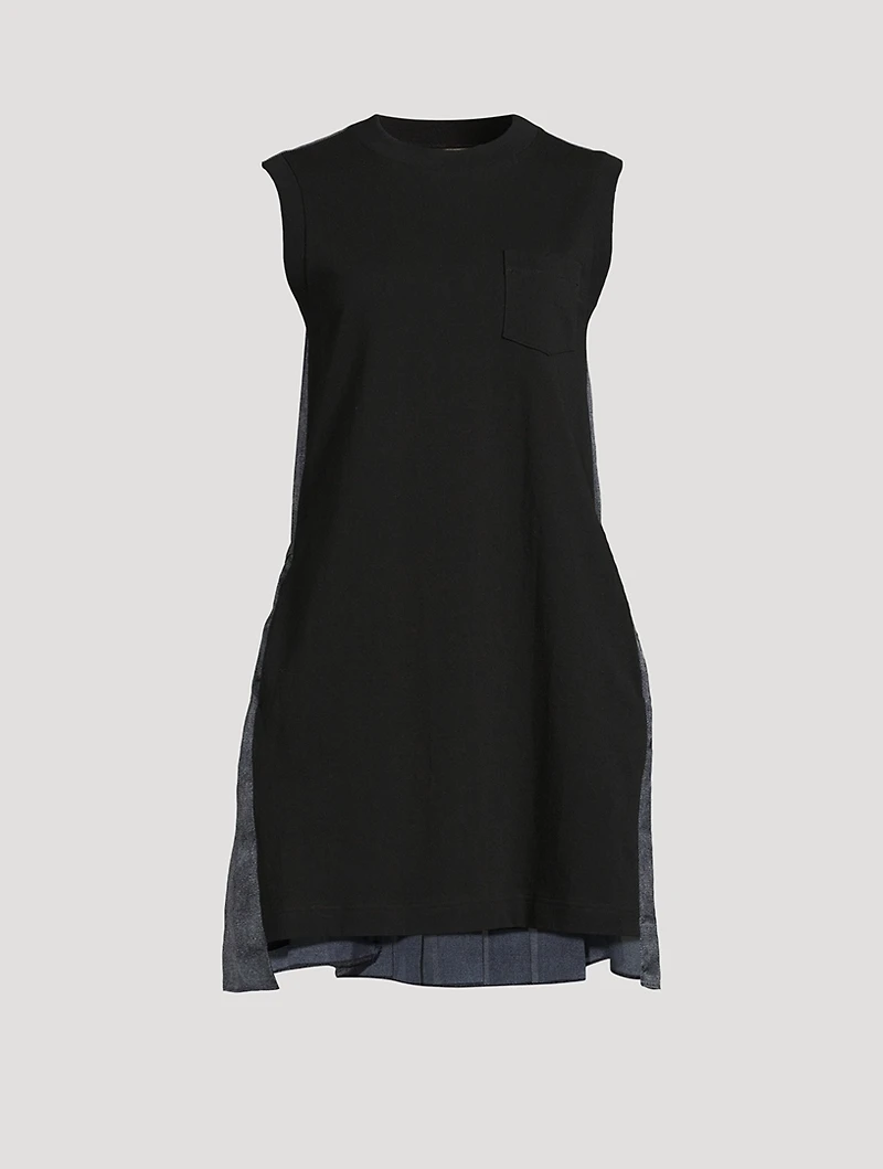 Mixed-Media Mini Dress