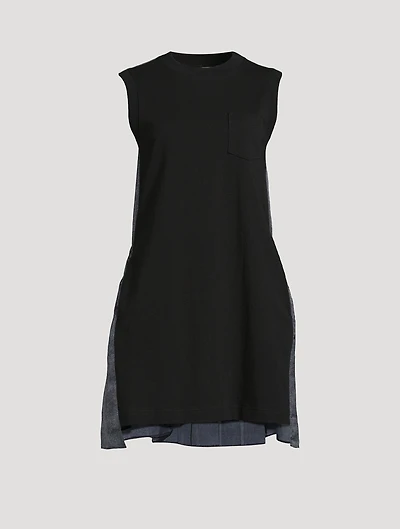 Mixed-Media Mini Dress