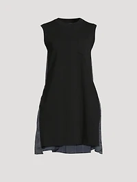 Mixed-Media Mini Dress
