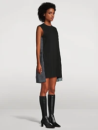 Mixed-Media Mini Dress