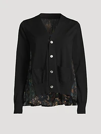 Cardigan With Pleated Back