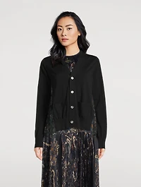 Cardigan With Pleated Back