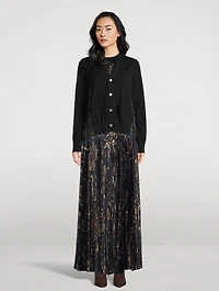 Cardigan With Pleated Back
