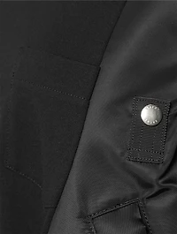 Nylon Twill Mix Sweatshirt