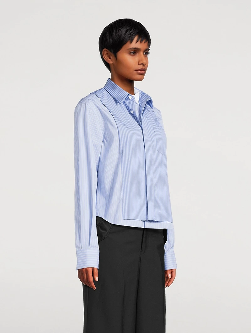 Layered Shirt Mixed Stripe Print