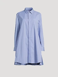 Poplin Shirt Dress Stripe Print