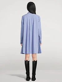 Poplin Shirt Dress Stripe Print