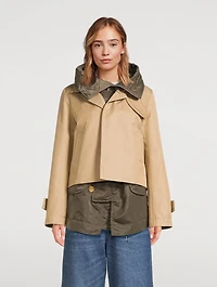 Cotton Gabardine And Nylon Twill Jacket
