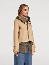 Cotton Gabardine And Nylon Twill Jacket
