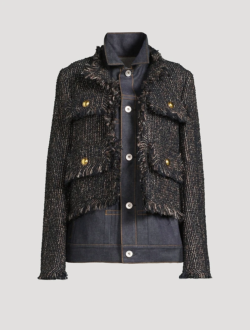 Tweed And Denim Jacket