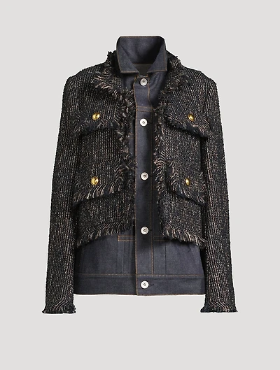 Tweed And Denim Jacket